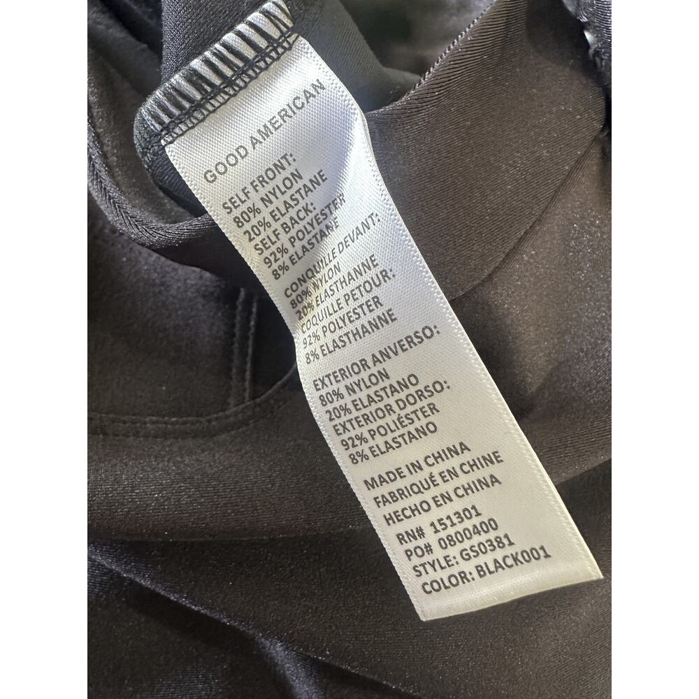 Good American Shine Compression Good Waist Straight Pant Black Womens Size 10 30 - Picture 7 of 9